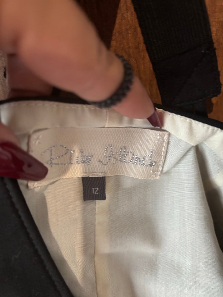 Kadın Siyah Deri Halter Yaka Kemerli Yelek river island - Görsel 3