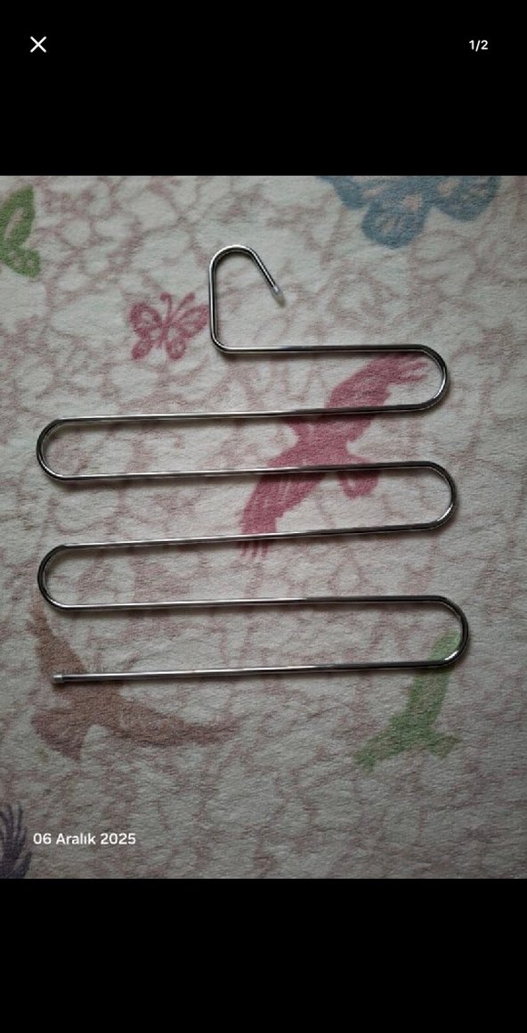 Dolap İçi Yer Kazandıran Metal Pantolon ve Şal Askısı 7 Adettir. - Görsel 2