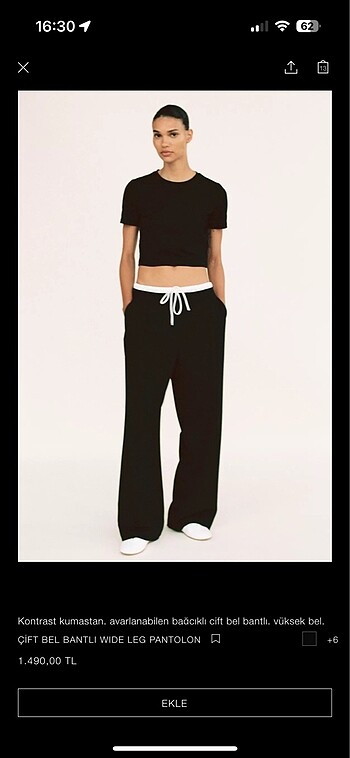 Zara Wide Leg Pantolon