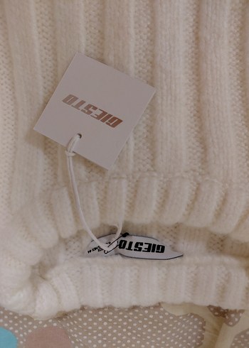 Beyaz Kadın Triko Kazak - Görsel 2