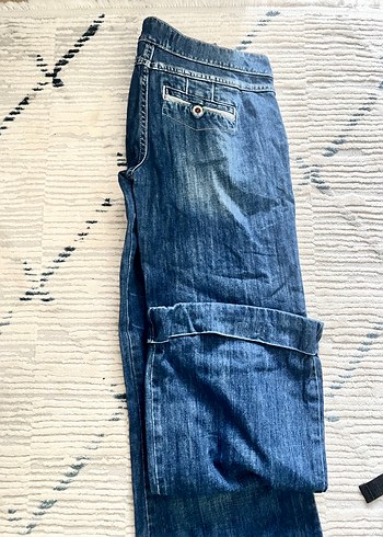 Düşük bel wide leg jean - Görsel 2