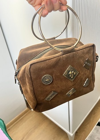 Moschino Vintage Süet Kadın Çanta - Görsel 2