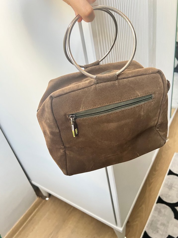 Moschino Vintage Süet Kadın Çanta - Görsel 3