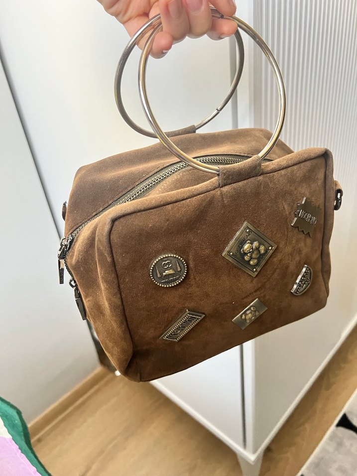 Moschino Vintage Süet Kadın Çanta - Görsel 2