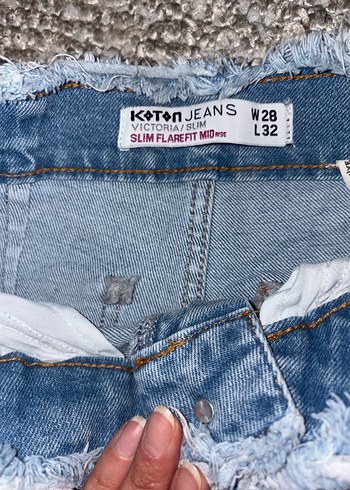 28 Beden mavi Renk Jean&crop kombin