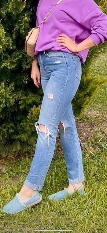Mavi yırtık all blue jeans