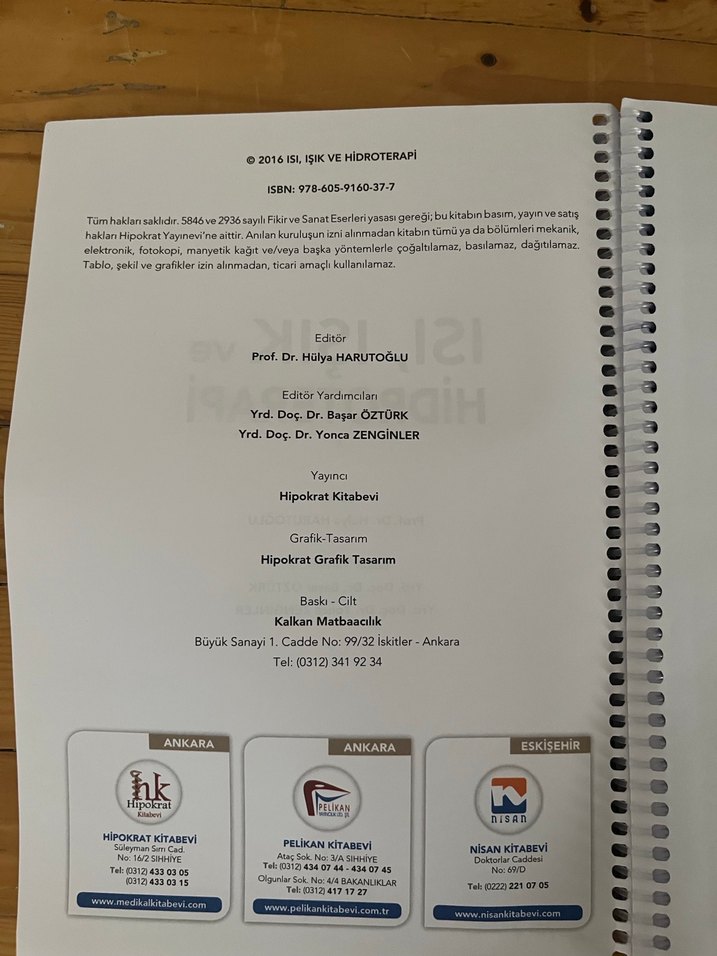 Isı, Işık ve Hidroterapi Kitabı 
fizyoterapi ve rehabilitasyon - Görsel 2