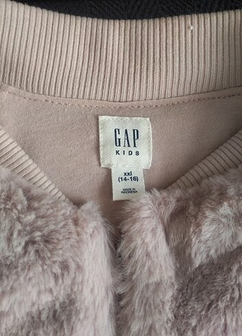 12-13 Yaş Beden Gap pudra peluş mont 