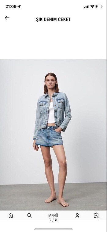 Zara şık denim ceket