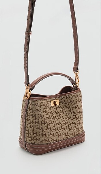 Mango Mango Logo Desenli Shopper Çanta