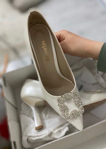 Nişantaşı Taşlı İnce Topuk Abiye Ayakkabı - Görsel 4