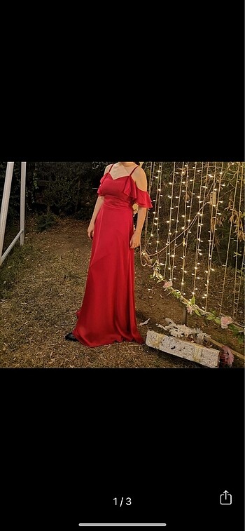 Kırmızı Gece elbisesi