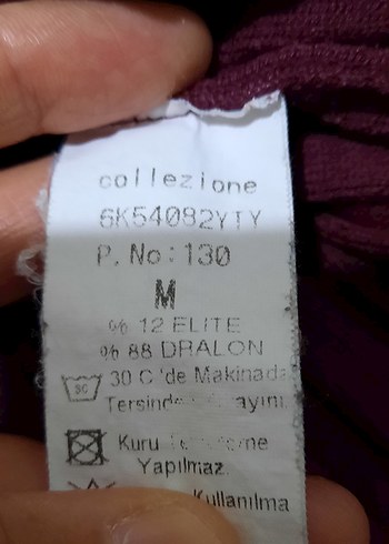 m Beden bordo Renk Bordo Kadın Boğazlı Triko Kazak