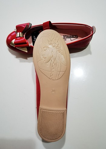 Kız Çocuk Kırmızı Tokalı Babet Ayakkabı - Görsel 4