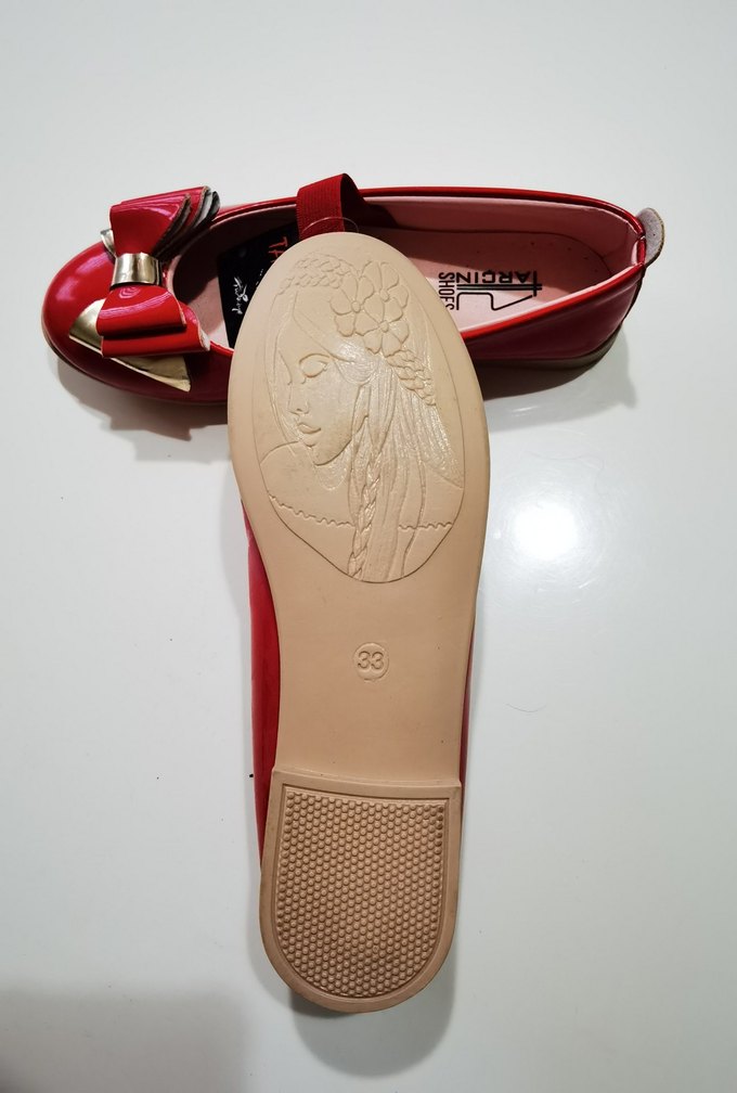 Kız Çocuk Kırmızı Tokalı Babet Ayakkabı - Görsel 4