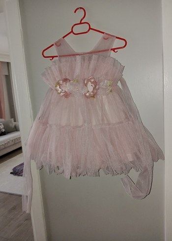 LC Waikiki Pembe Fırfırlı Kız Çocuk abiye