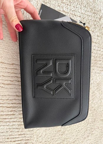 DKNY Kadin Siyah Deri Crossbody Canta