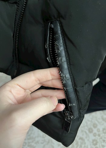 Gri Kadın Kışlık Kürklü Sokak Stili Mont - Görsel 7