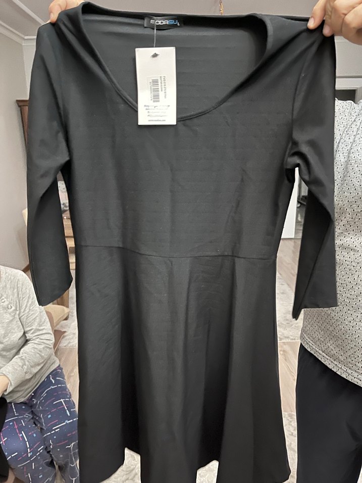 Siyah Uzun Kollu Salaş Tunik - Görsel 2