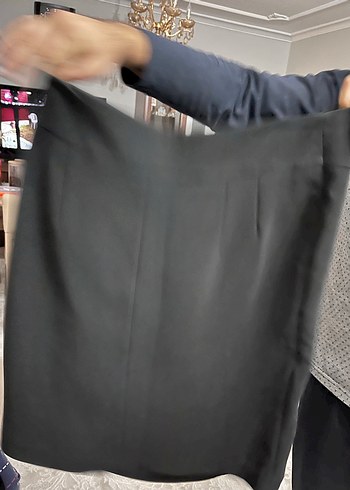 Siyah Kuşaklı Midi Etek - Görsel 4