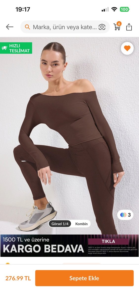 Kahverengi Straplez Uzun Kollu Mini Bluz - Görsel 2