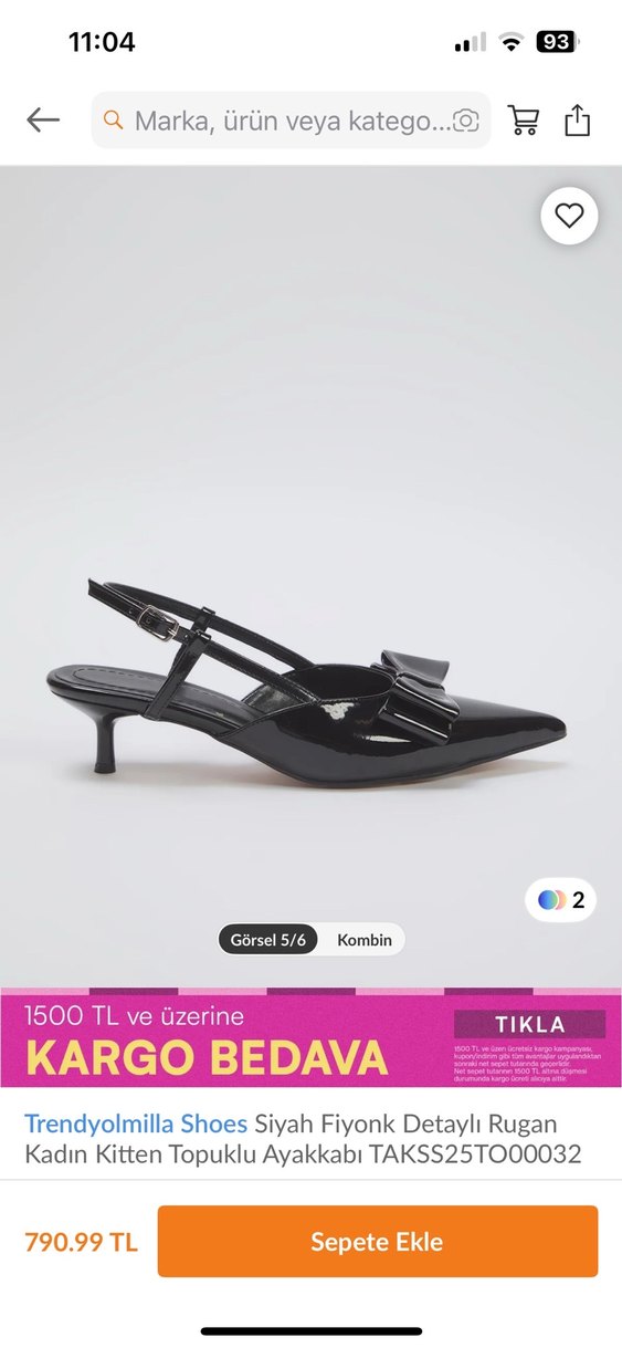 Tokalı Siyah Stiletto Topuklu Kadın Ayakkabı - Görsel 4