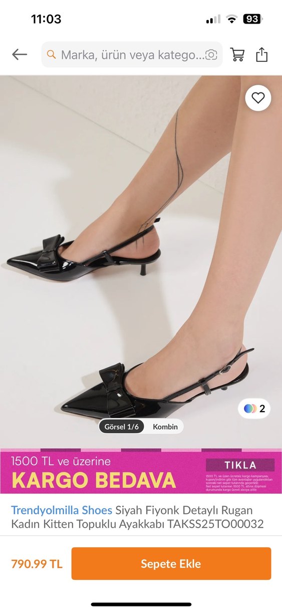 Tokalı Siyah Stiletto Topuklu Kadın Ayakkabı - Görsel 2