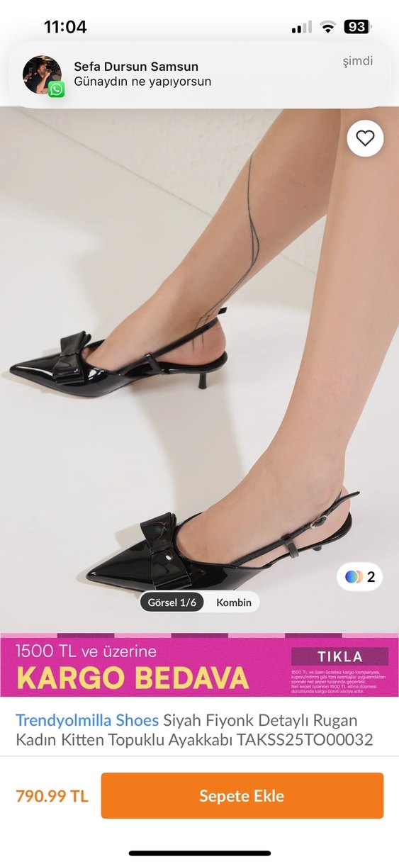 Tokalı Siyah Stiletto Topuklu Kadın Ayakkabı - Görsel 3