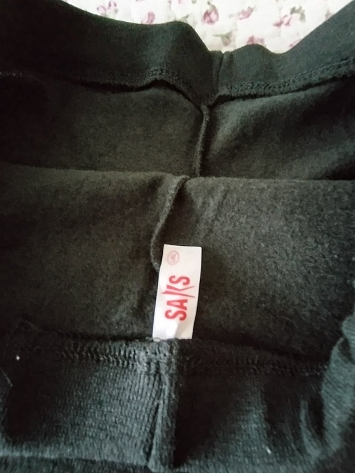 Siyah Termal Saks Kadın Tayt - Görsel 4