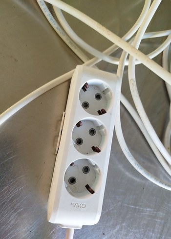 Beyaz Çoklu Priz ve Uzatma Kablosu - Görsel 3