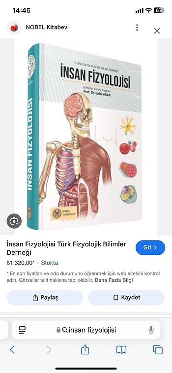 İnsan Fizyolojisi Kitabı