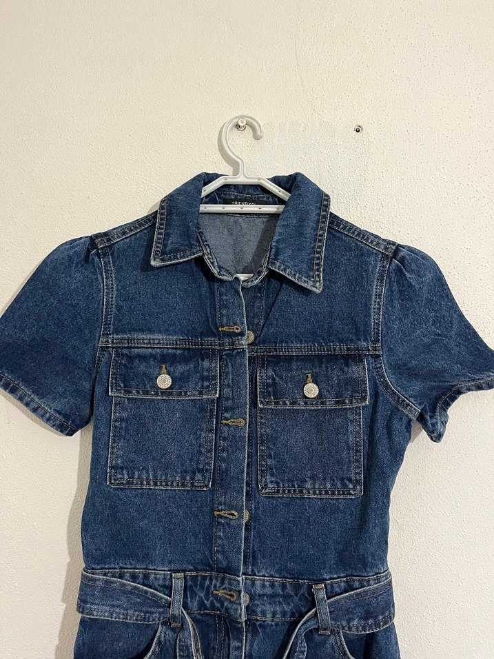 Kadın Kot Tulum - Görsel 5