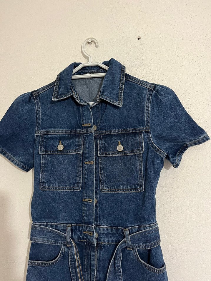 Kadın Kot Tulum - Görsel 4