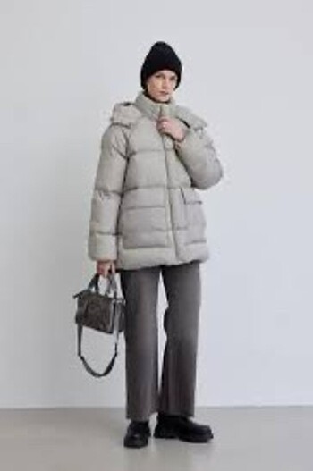 Manuka beyaz oversize mont