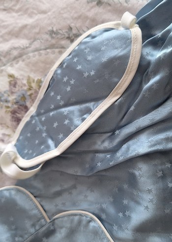 xs Beden mavi Uzun Kollu Kadın Pijama Takımı Midi Boy