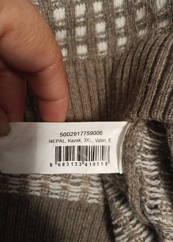 2xl Beden Bej Örgü erkek Triko kazak