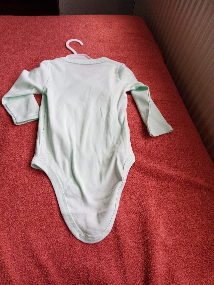 Renkli gökkuşağı  Desenli Uzun Kollu Bebek Body 9 aylık - Görsel 3