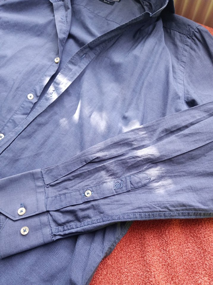 Erkek Mavi classic small Gömlek - Görsel 3