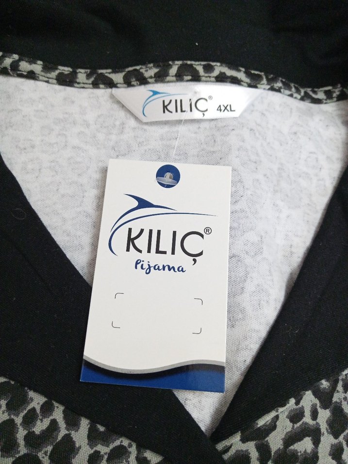 Gri Leopar Desenli Kadın Pijama Takımı - Görsel 2