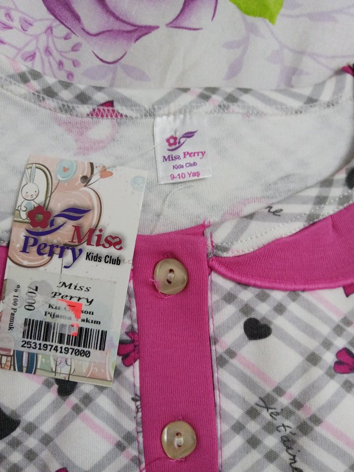 Pembe Desenli Uzun Kollu çocuk Pijama Takımı - Görsel 3