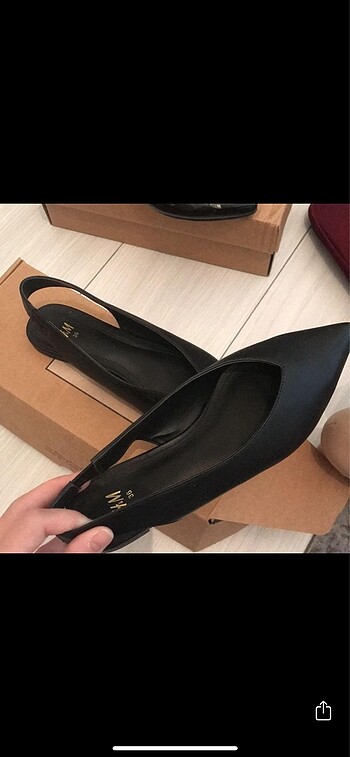 H&M Siyah düz babet
