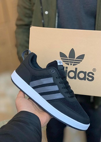 Adidas Gri Zebra Desenli Erkek Spor Ayakkabı