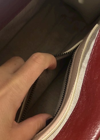 Beden Bordo Deri Tokalı Kadın Çanta