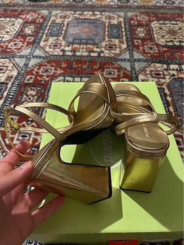 36 Beden altın Renk Gold Topuklu