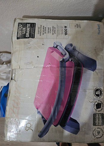 Pembe ve Gri Tost Makinesi 1800W