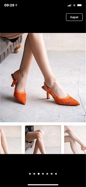 37 Beden turuncu Renk Topuklu ayakkabı