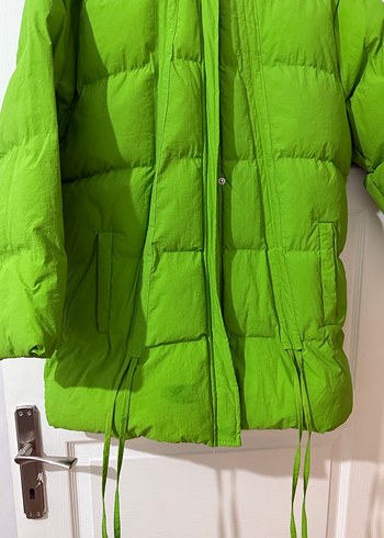 Yeşil Midi Kadın Kışlık Mont - Görsel 3