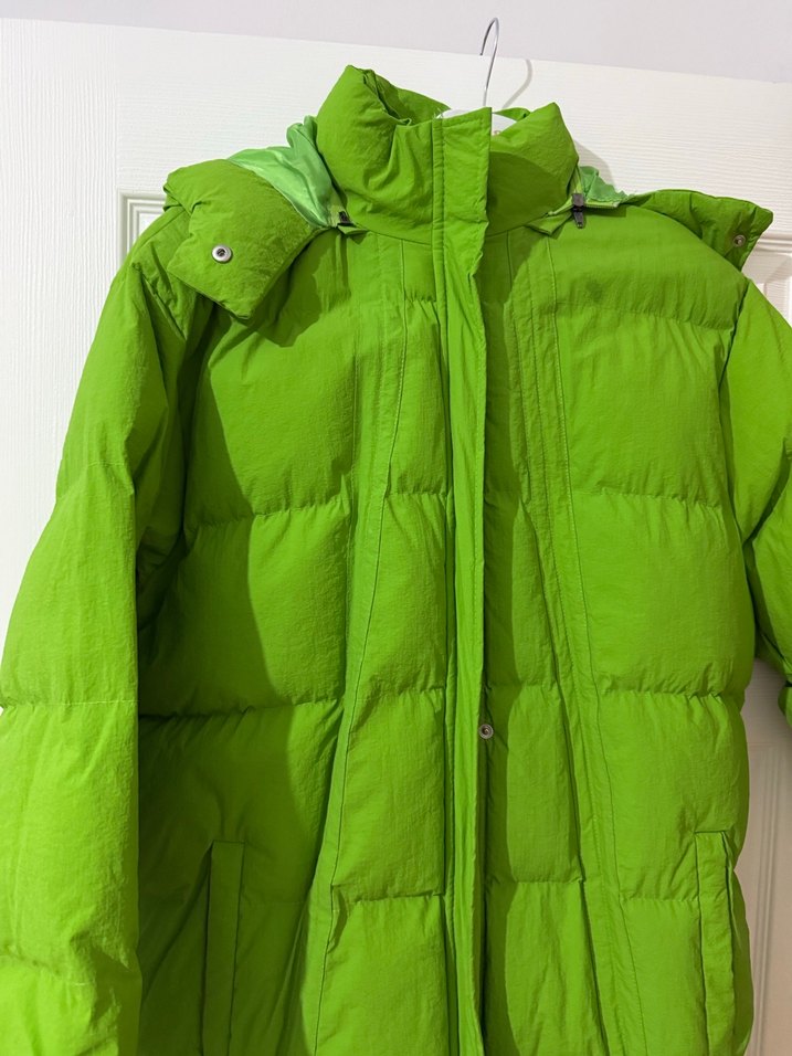 Yeşil Midi Kadın Kışlık Mont - Görsel 2