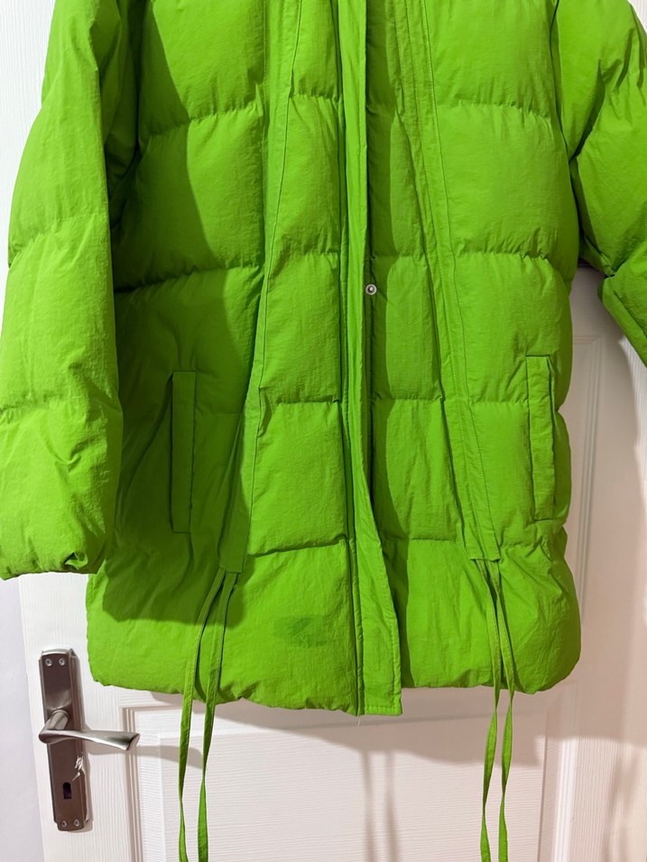 Yeşil Midi Kadın Kışlık Mont - Görsel 3