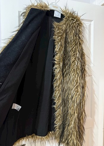 Kadın Kahverengi Uzun Kürklü Yelek - Görsel 5